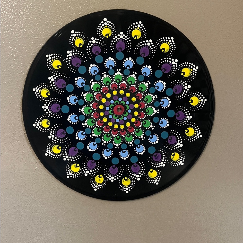 Funky hand painted record